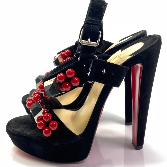 Christian Louboutin Shoes - Christian Louboutin PyraBubble 140 Suede Pumps 38
